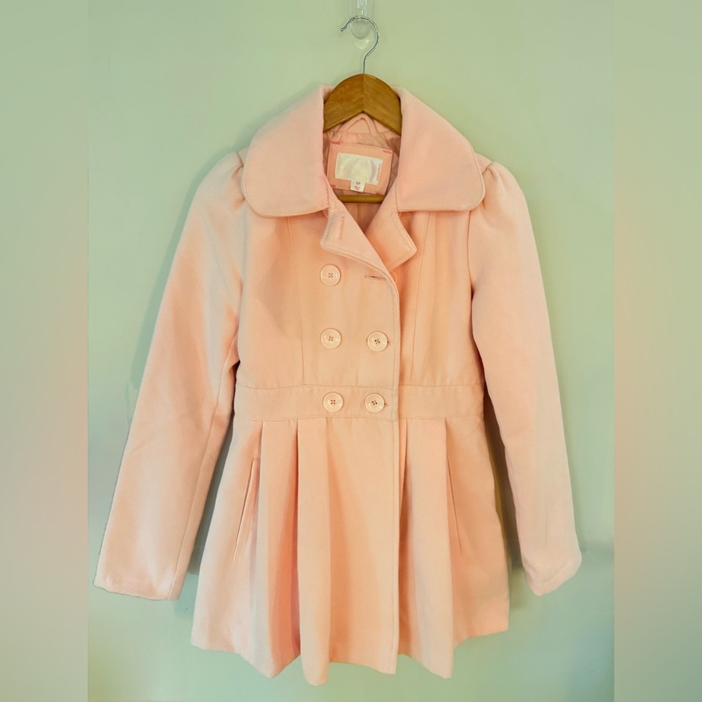 XHILARATION Juniors Double Breasted Pea Coat in Pink Size S - Picture 4 of 11
